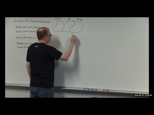College Level Precalculus - Section 1.7 (Inverse Functions)
