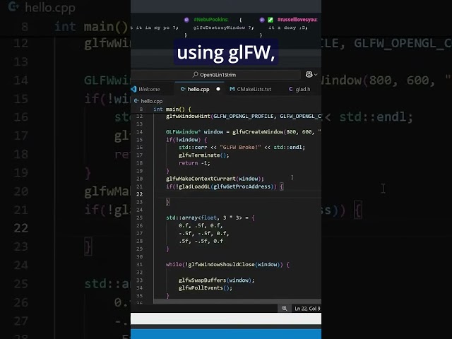 Loading OpenGL #opengl #gamedev #vtuber