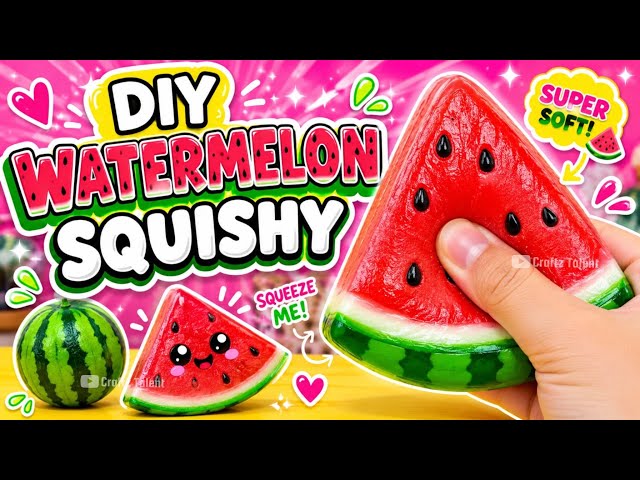 I Tried VIRAL Watermelon Squishy at Home! 😱😳 *DIY Squishy Tutorial* Easy Craft Ideas / art and craft