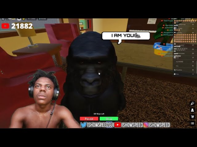 Ishowspeed meets a MONKEY on Roblox 🦍😭