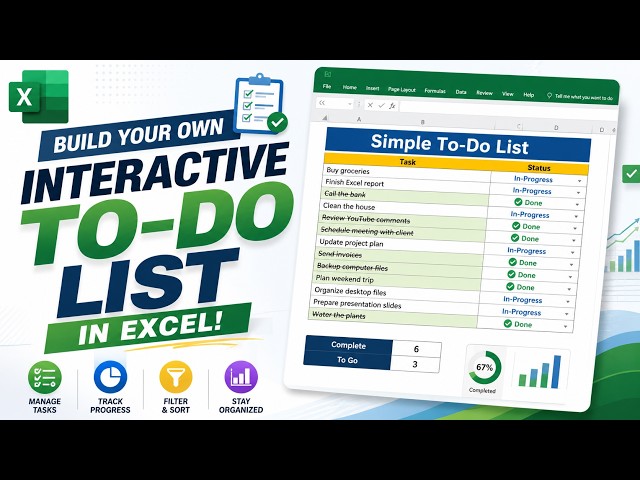 Build Your Own Interactive To-Do List in Excel