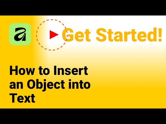 How to Insert an Object (Shape and Image) into Text in Affinity 