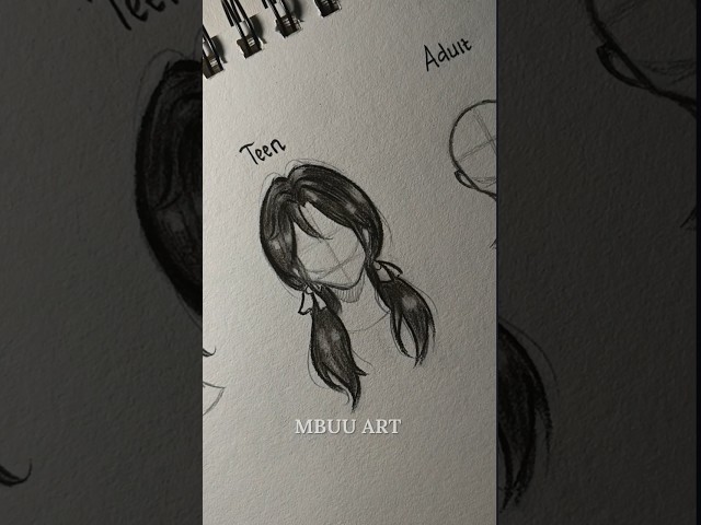 How to draw Different Girl Hair Tutorial✏️ #drawing #tutorial #howtodraw #hair #art