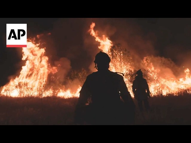 Firefighters battle overnight to contain Madrid wildfires