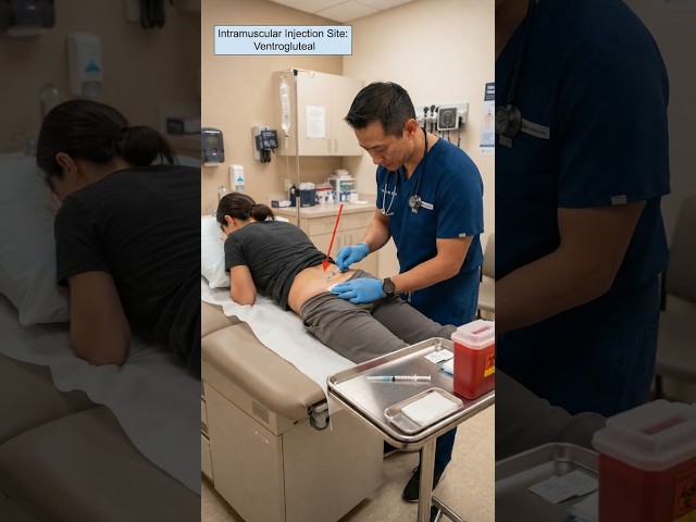 IM Injection in Hip 💉 | Intramuscular Injection video #Shorts