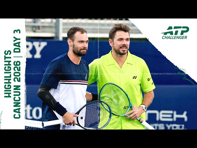 Wawrinka Takes On Safiullin; Baez vs Pacheco Mendez; Rocha vs Hurkacz | Cancun 2026 Day 3 Highlights