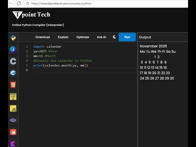 Python Calendar Module