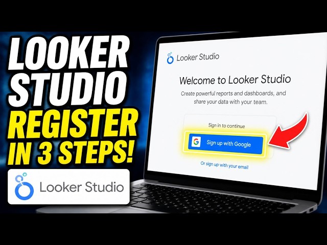 How to register with Looker Studio for app KPI dashboards - Easy Tutorial