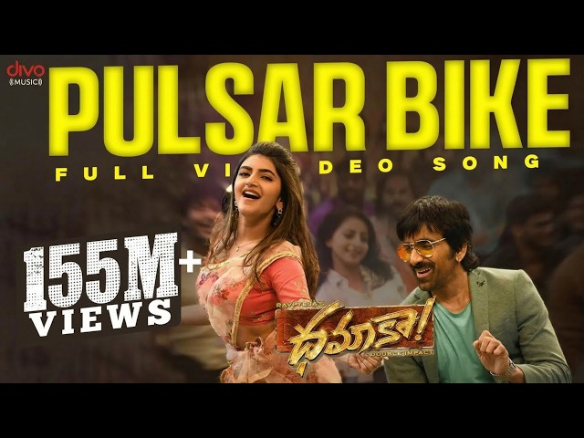 Pulsar Bike Full Video Song | Dhamaka | Ravi Teja | Sreeleela | Thrinadha Rao | Bheems Ceciroleo