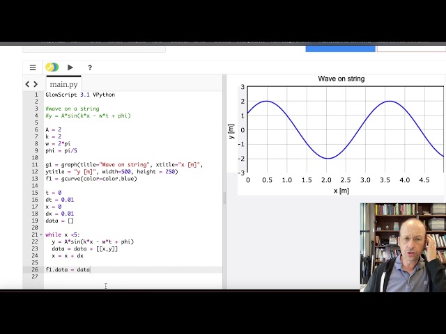 How to make animated graphs in Glowscript / VPython
