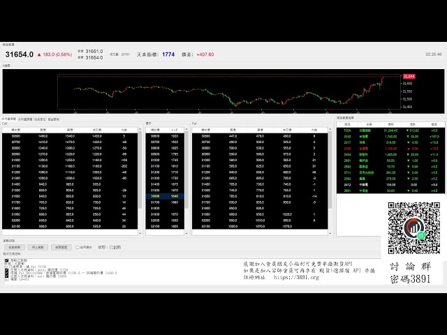 【天真選擇權】 2026-0121-程式交易-python-api-盤中實況-