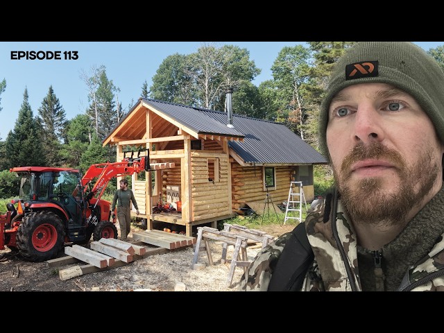 Bathroom & Master Bedroom, Tractor Accident |EP113| Log Cabin Build on Off-Grid Homestead