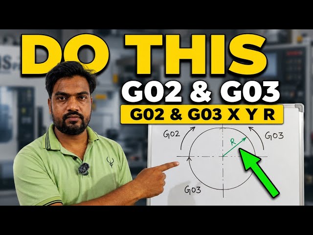G02 & G03 X Y  R कैसे  Use करे ? | Circular Interpolation | VMC Programming Hindi