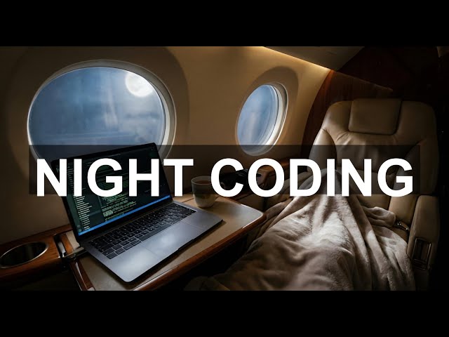 Night Flight A380 Cockpit View ✈️ ASMR Coding & Moonlight (1 Hour)