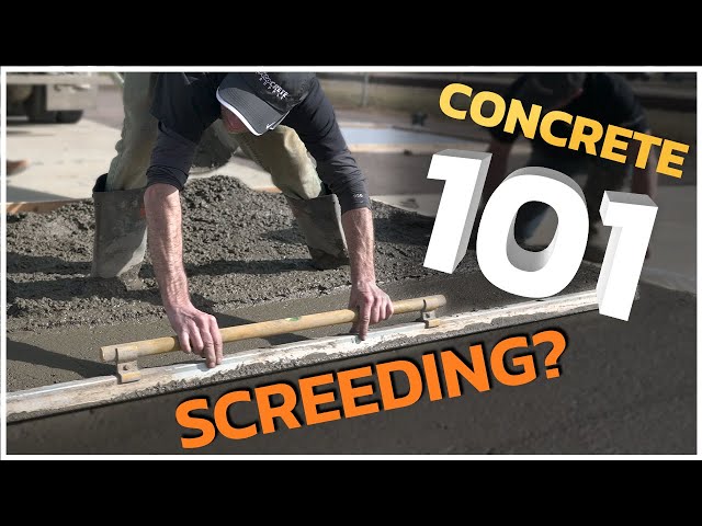 Different Ways to Screed Concrete!