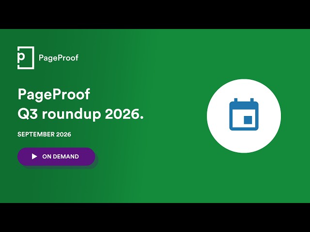 PageProof Academy: Q3 2026 roundup