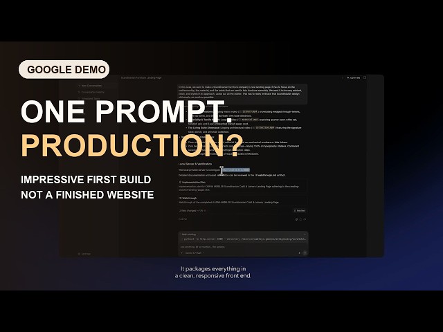 Google’s One-Prompt Website Demo: Impressive, Not Production-Ready