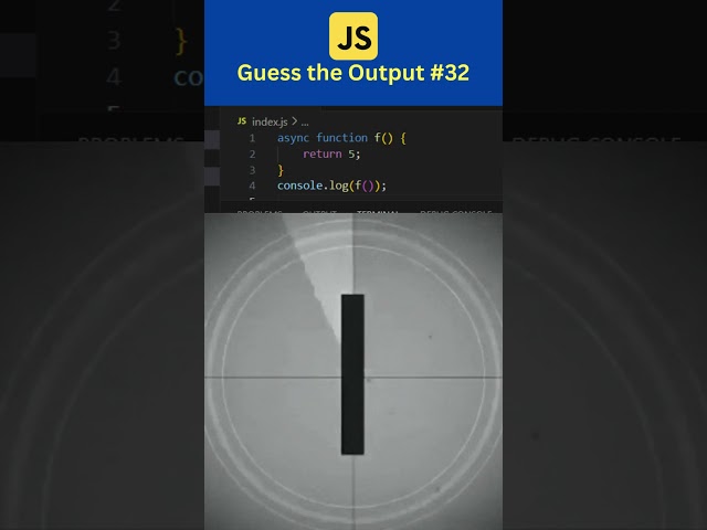 JavaScript async Function Output 🤯 | Why It Logs a Promise? #coding #interview #shorts 32