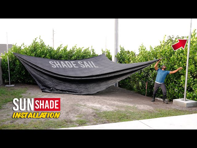 How to install a Sail Shade Canopy (that will last) // DIY Creators