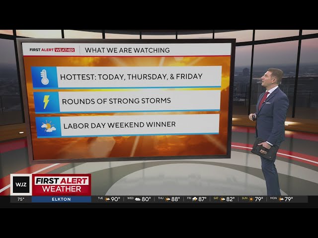 High heat and humidity in Maryland weather forecast Tuesday