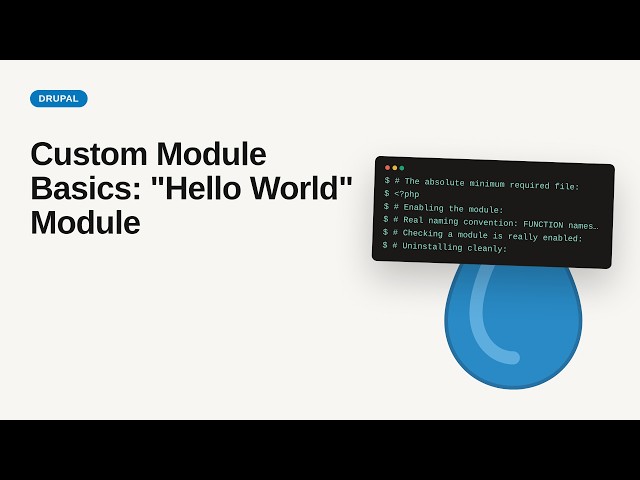 Custom Module Basics: "Hello World" Module | Drupal 11 Tutorial for Beginners
