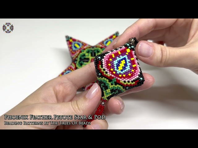 Phoenix Feather Peyote Star & Pod ✨ Beaded Ornament Set Beading Patterns