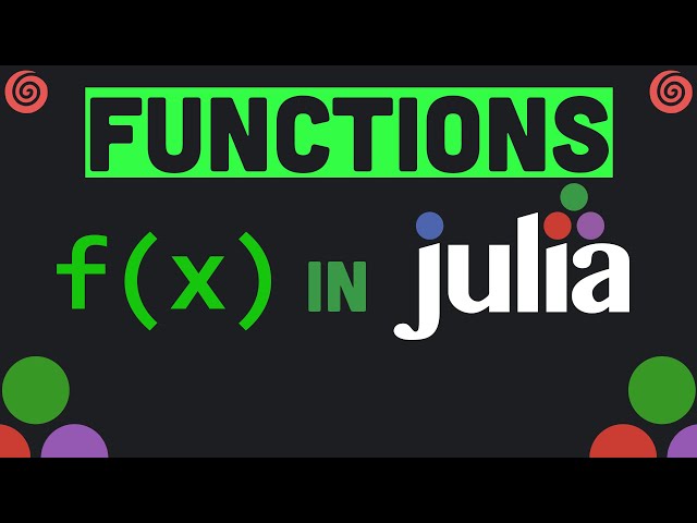 How to create functions in Julia