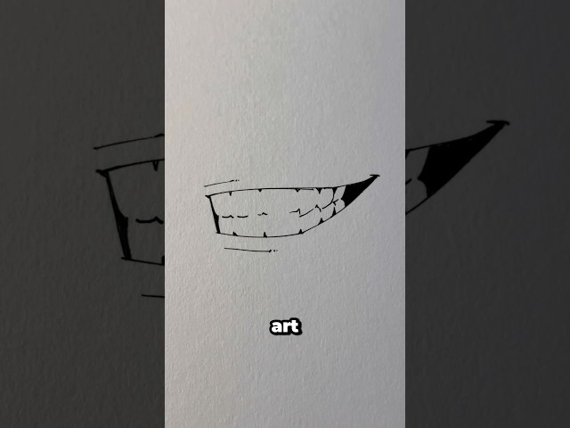 The best way to draw teeth . . . 🫡🥲 || #art #anime #manga #naruto #shorts