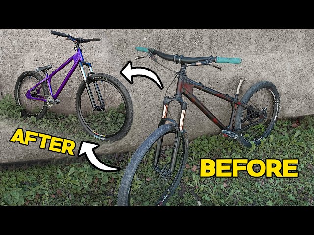 BIKE RESTORATION - $90 Mountain Bike Turned Into A Sick Jump Bike!