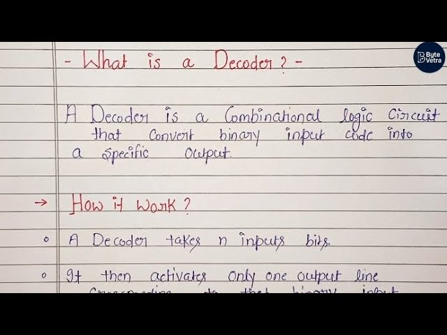 What is a Decoder? | Simple Explanation with Example | Digital Electronics 