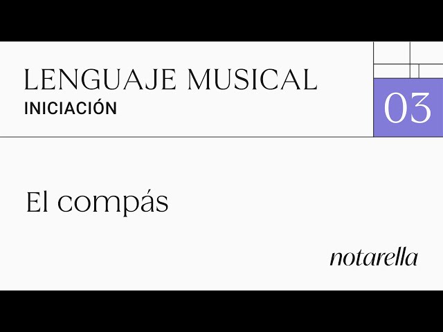Tema 3: El compás. Curso Lenguaje y Teoría Musical. Nivel Iniciación | Notarella