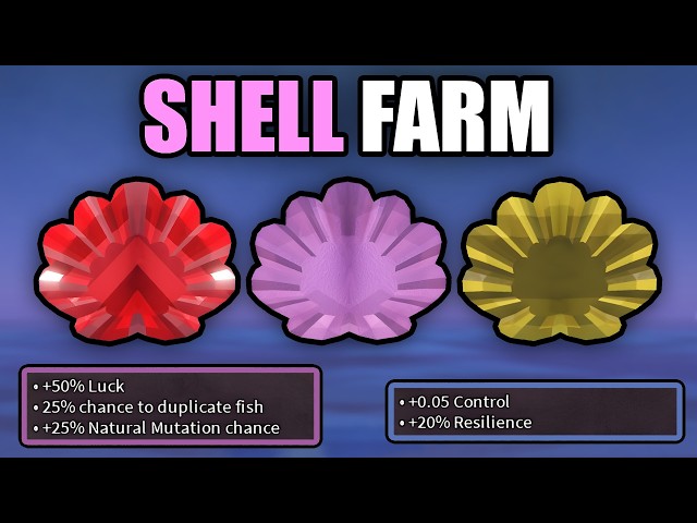SHELLS are UNDERRATED in Fisch (INSANE ROD BOOSTS) - FARM GUIDE