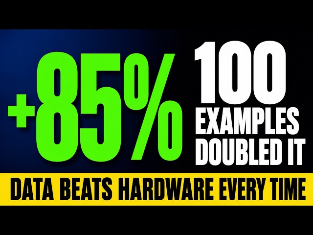 100 Hand-Labeled Examples. Accuracy Doubled. This Is Why Data Beats Hardware.