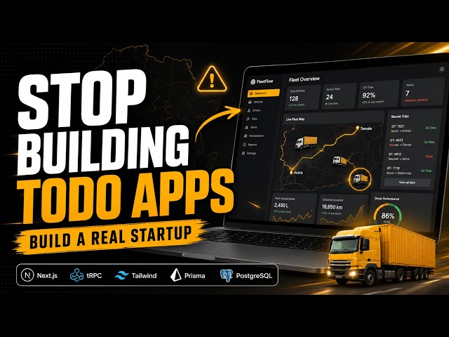 Stop Building Todo Apps — Build This Real Startup With Me (AI + Next.js)
