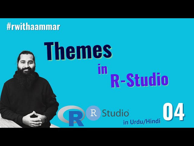 Changing themes in R-Studio | R with Aammar
