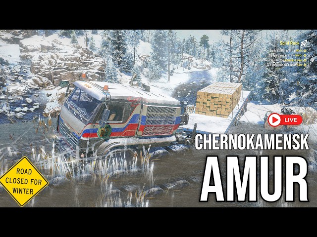 Heavy Winter work ALL DAY |  SnowRunner AMUR | No Commentry