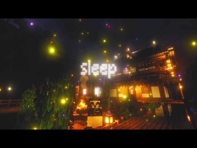 tonight feels nostalgic... (Minecraft Music With Rain & Ambience) [4K 60FPS]