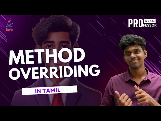 #26 Method Overriding in Java in Tamil