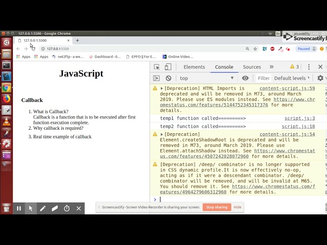 Javascrit Callback
