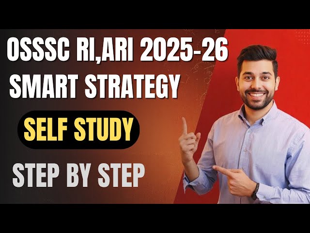 OSSSC RI ARI AMIN ICDS 2025–26 | Smart Self Study Strategy | Complete Preparation Plan