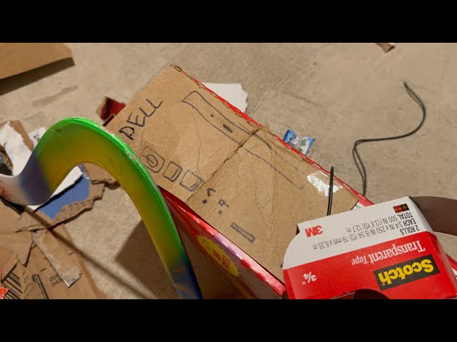 End for a cheap cardboard Dell PC, and tape roll box.