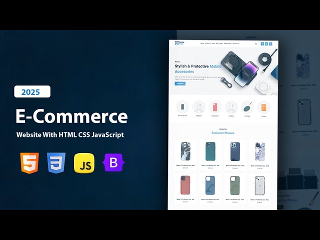 Build a Stunning Ecommerce Website Using HTML, CSS & JavaScript | Full Tutorial for Beginners