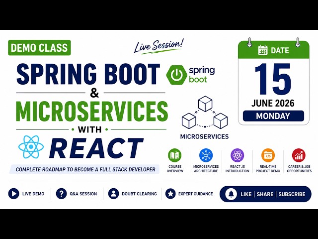 🚀 Spring Boot & Microservices with React Demo Class | By Mr. Naresh Sir | 15-06-2026
