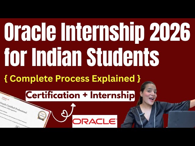 Oracle Internship 2026 | Oracle internship in India | Oracle Jobs for Freshers & Graduates