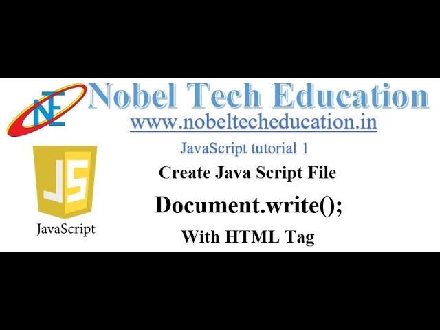Document.Write Function in Hindi || Java Script Tutorial || By Vijay Teetwal -#nobeltecheducation