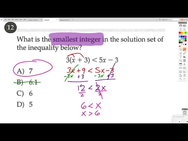ACT Math Prep - Week 4, Question 12
