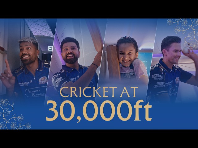 Cricket at 30,000 Feet | Malaysia Airlines x Mumbai Indians ✈️🏏
