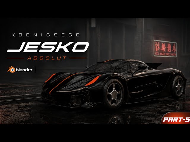 Modeling Koenigsegg Jesko Absolut in Blender Workflow{PART-5} | ArtofApex
