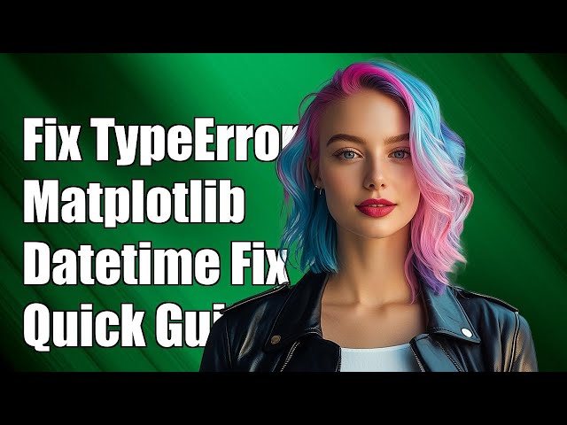Fixing TypeError: ufunc 'isfinite' with Matplotlib and Datetime Issues