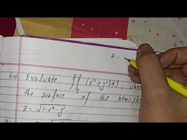 2025-26 6(a) Surface Integral over a Hemisphere | By Aditya Dubey